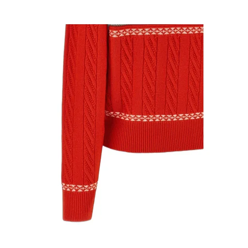 Guest In Residence Cable Collegiate Polo Knitted Sweater