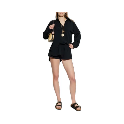 Hunza G Oversized Seersucker Beachwear Shirt