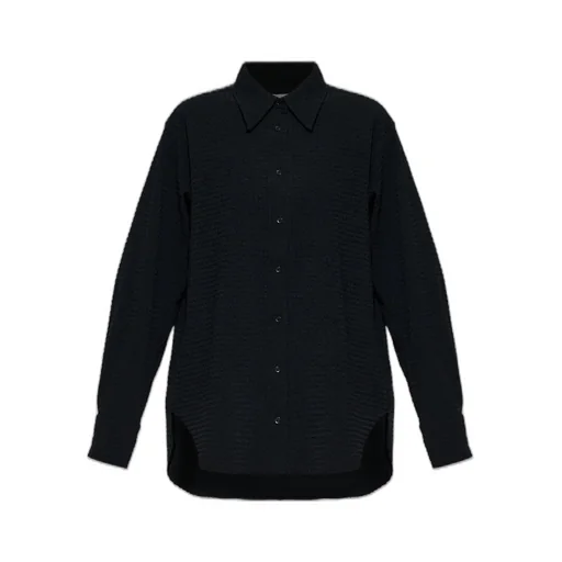 Hunza G Oversized Seersucker Beachwear Shirt