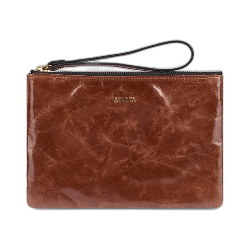 Isabel Marant Logo Printed Clutch Bag