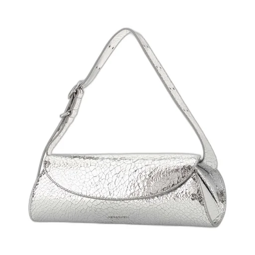 Jil Sander Cannolo Crackled Foldover Top Clutch Bag