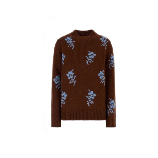 Jil Sander Floral Printed Crewneck Jumper