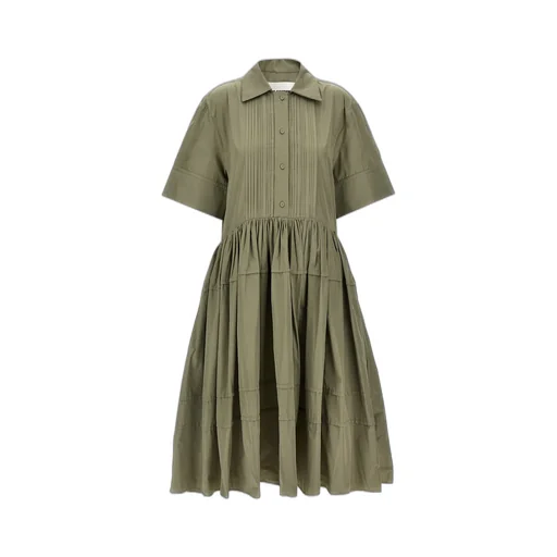 Jil Sander Short-Sleeved Midi Shirt Dress