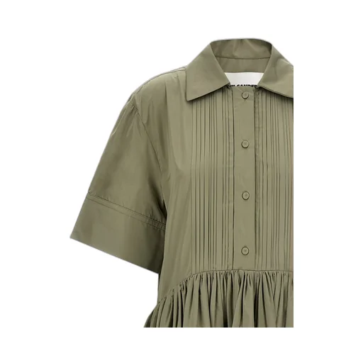 Jil Sander Short-Sleeved Midi Shirt Dress
