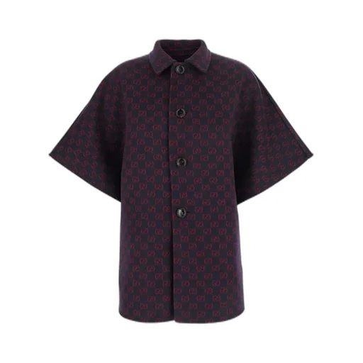 Gucci Reversible Gg Short-Sleeve Coat