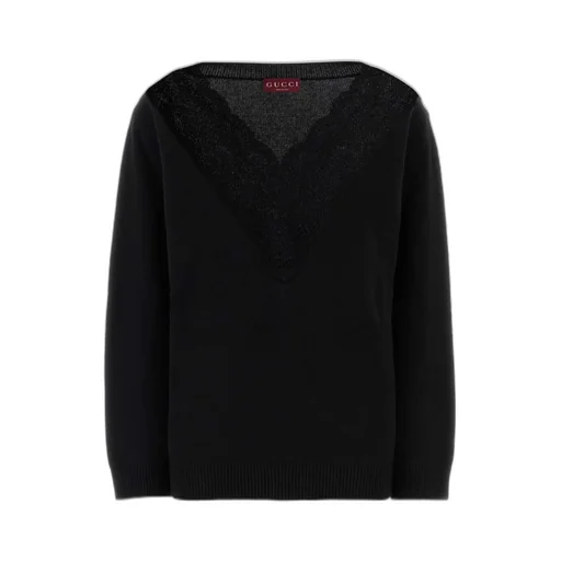 Gucci Lace V-Neck Jumper