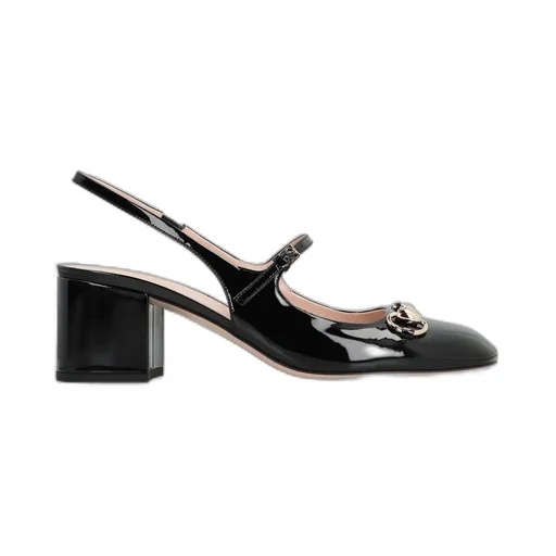 Gucci Horsebit Detailed Square Toe Pumps