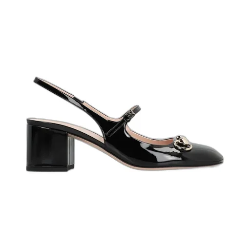 Gucci Horsebit Detailed Square Toe Pumps