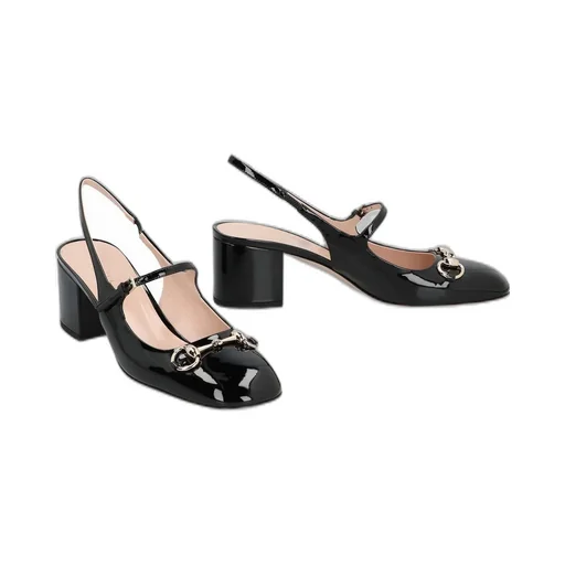 Gucci Horsebit Detailed Square Toe Pumps