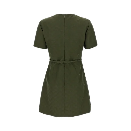 Gucci Gg Buckle Belt Crewneck Mini Dress