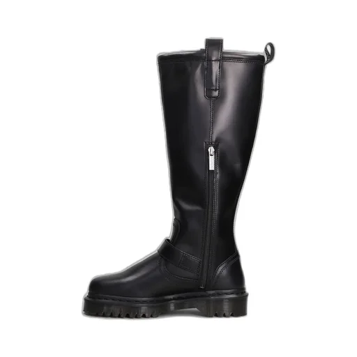 Dr. Martens Anistone Knee High Orleans Leather Biker Boots