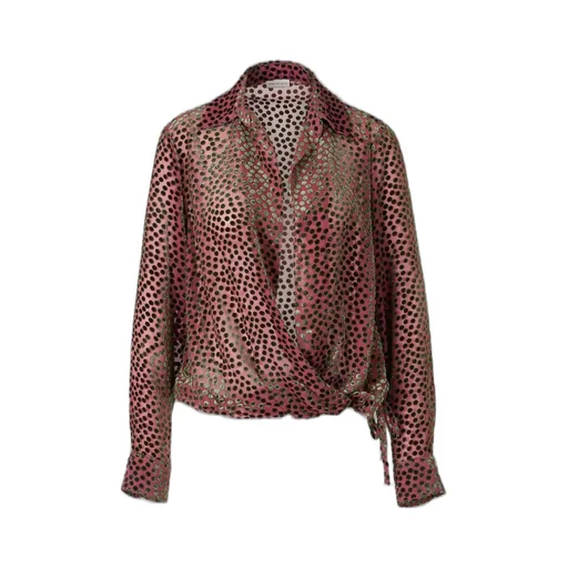 Dries Van Noten Devore Long-Sleeved Wrapped Shirt