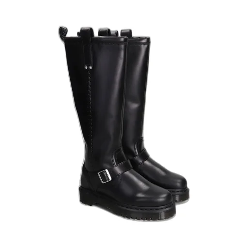 Dr. Martens Anistone Knee High Orleans Leather Biker Boots