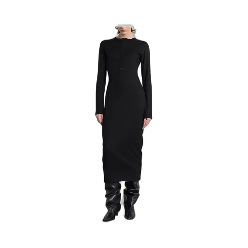 Entire Studios Long-Sleeve Buttoned Midi Dress
