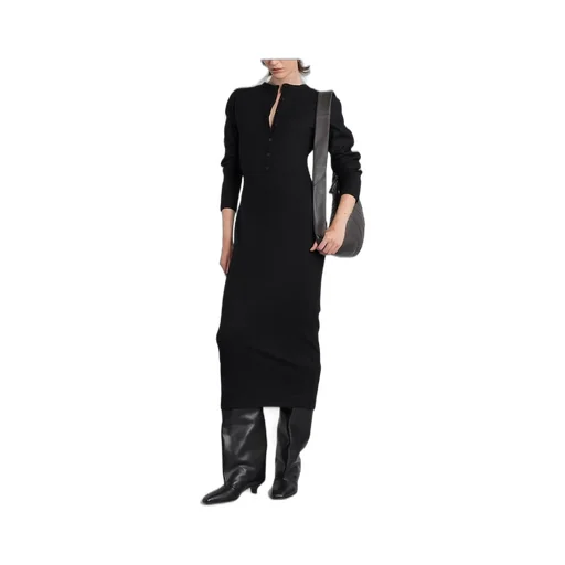 Entire Studios Long-Sleeve Buttoned Midi Dress