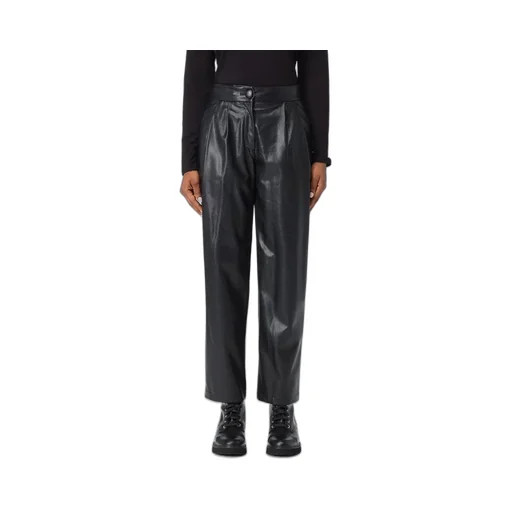 Armani Exchange Pleated Faux Leather Trousers