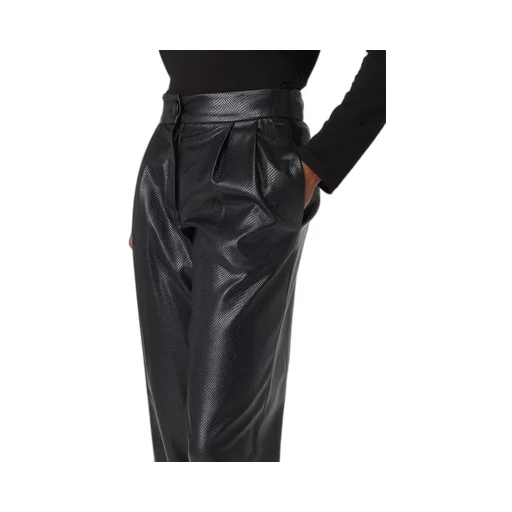 Armani Exchange Pleated Faux Leather Trousers