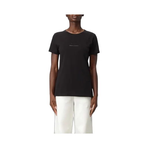 Armani Exchange Logo Glitter Regular Fit T-Shirt