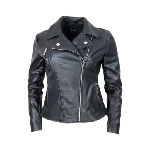 Armani Exchange Zipped Biker Jacket