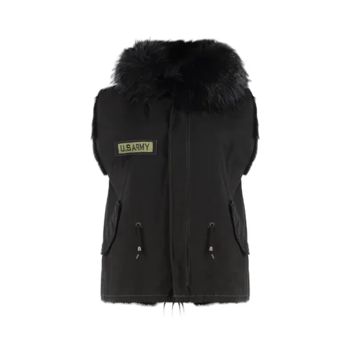 As65 Fur-Trimmed Sleeveless Jacket