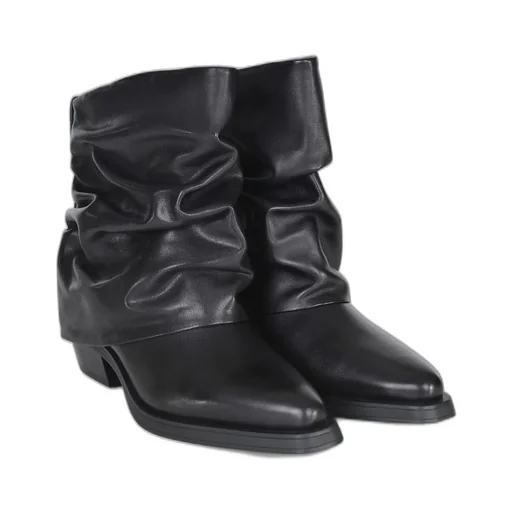 Ash Gathered Pointed-Toe Boots