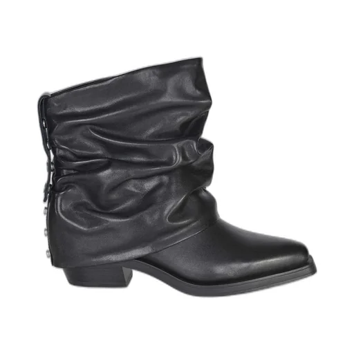 Ash Gathered Pointed-Toe Boots