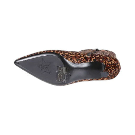 Ash Vicky Leopard-Print Pointed Toe Boots