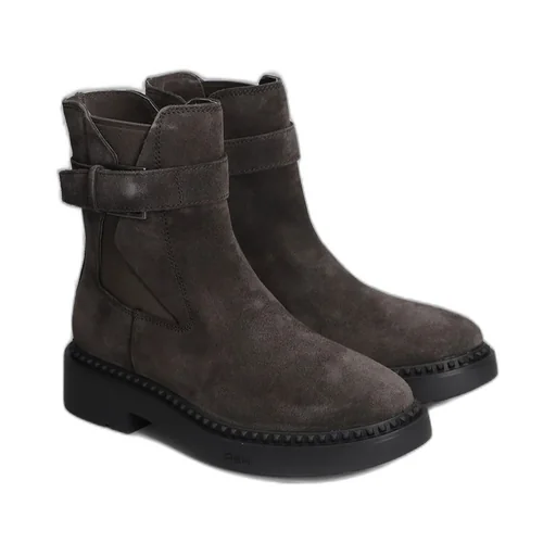 Ash Buckled Ankle Boots