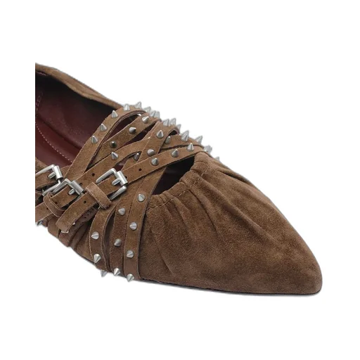 Ash Brenda Studded Slingback Ballet Flats
