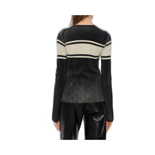 Amiri Two-Toned Ribbed Knit Top