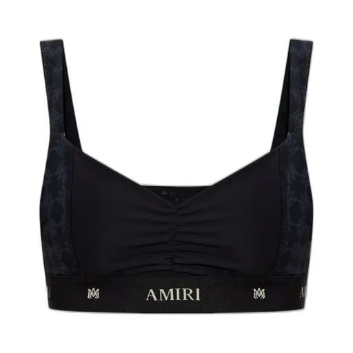 Amiri Ruched Logo Band Top