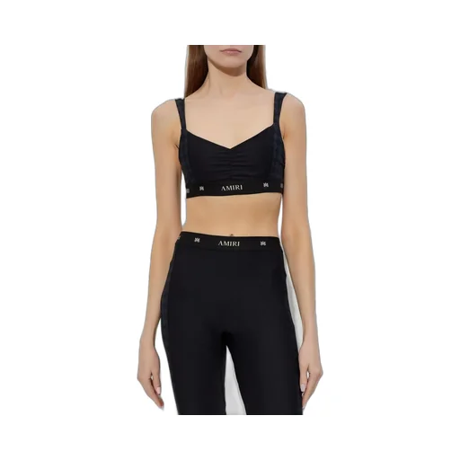 Amiri Ruched Logo Band Top