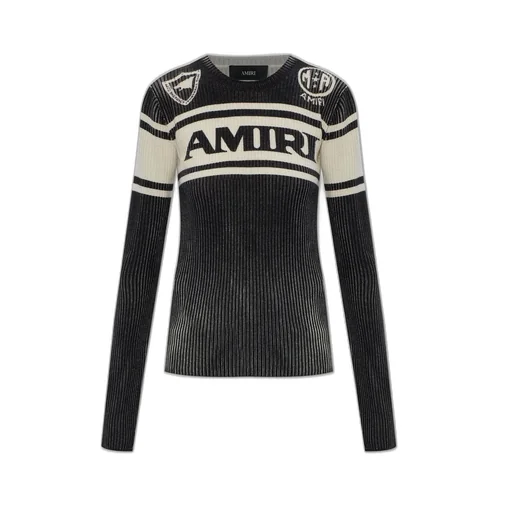 Amiri Two-Toned Ribbed Knit Top