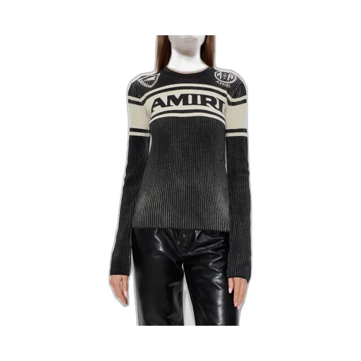 Amiri Two-Toned Ribbed Knit Top