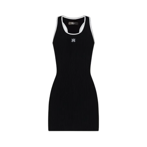 Amiri Logo Embroidered Knitted Mini Dress