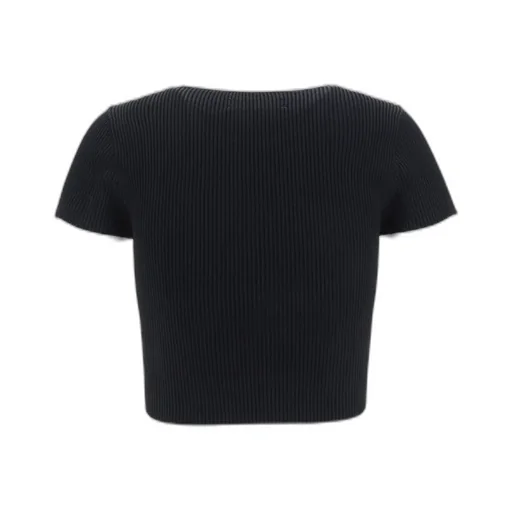 Amiri Logo Embroidered Cropped Knitted Top