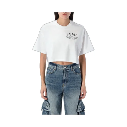 Amiri Arts District Crewneck Cropped T-Shirt