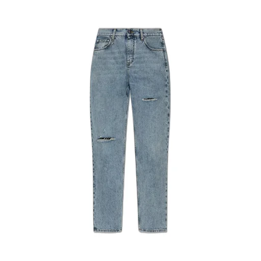 Amiri Distressed Straight-Leg Jeans