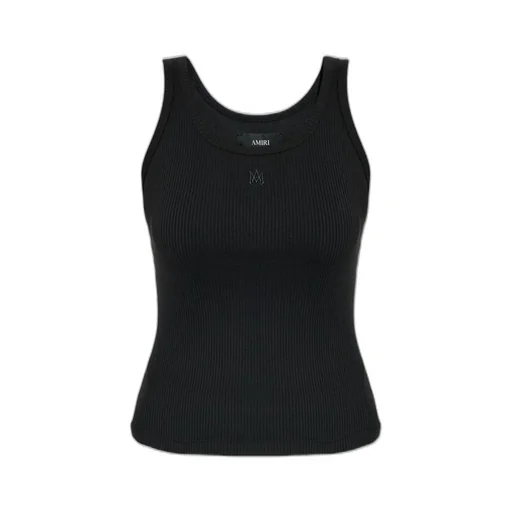 Amiri Logo Embroidered Ribbed Top