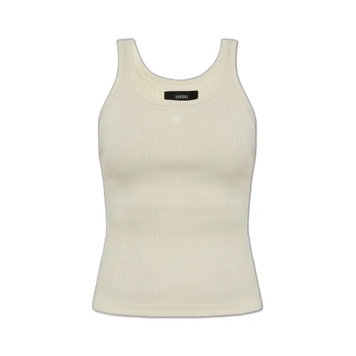 Amiri Logo Embroidered Ribbed Top