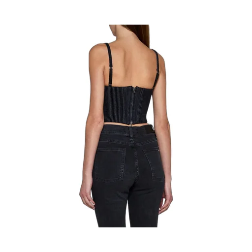 Amiri Sleeveless Bustier Denim Top