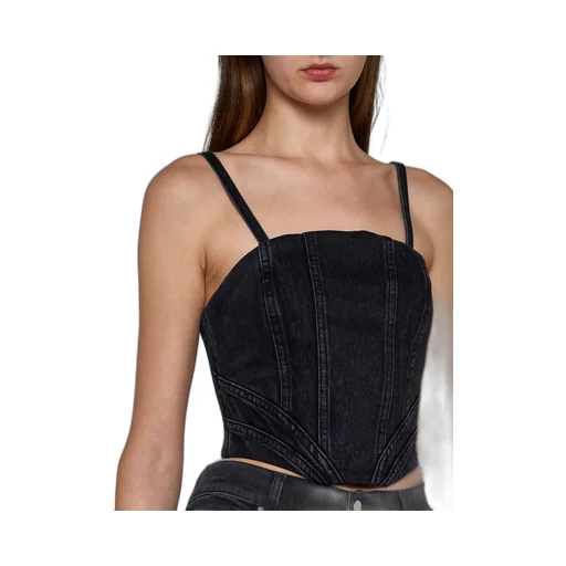 Amiri Sleeveless Bustier Denim Top