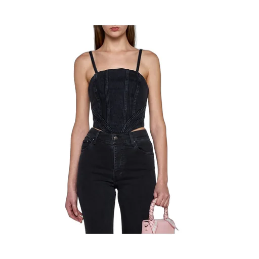 Amiri Sleeveless Bustier Denim Top