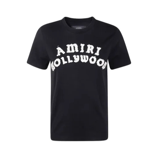 Amiri Logo Flocked Crewneck T-Shirt