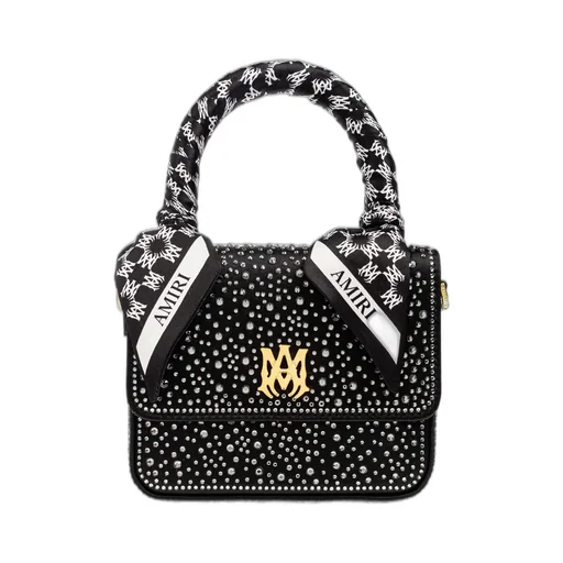 Amiri Embellished Scarf Detailed Top Handle Bag