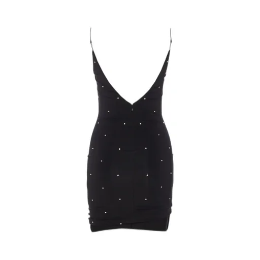 Amiri Embellished Chain Shoulder Mini Dress