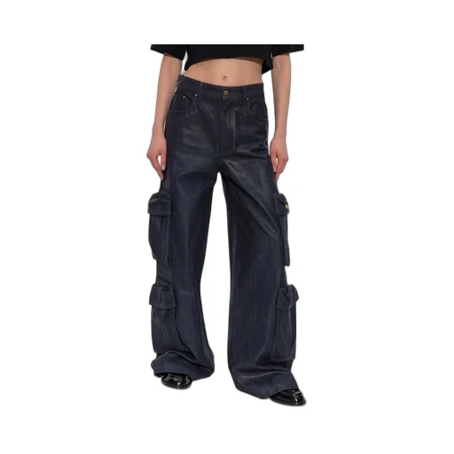 Amiri Waxed Baggy Cargo Jeans