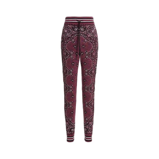 Amiri Bandana-Pattern Knitted Drawstring Pants