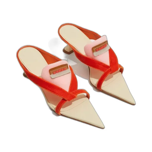 Ancuta Sarca Velvet Pointed-Toe Sandals