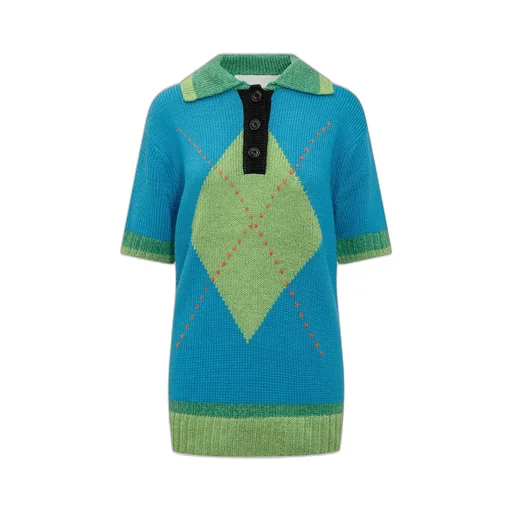 Andersson Bell Argyle Knit Top